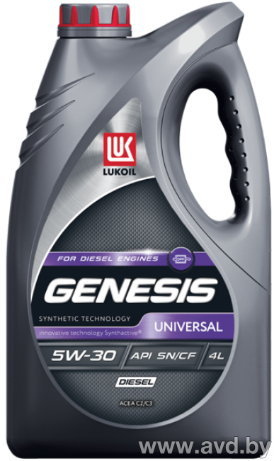 Купить Моторное масло Лукойл Genesis Universal 5W-30 4л  в Минске.
